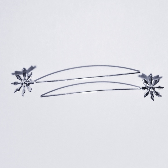 1-PAIR LEFT(SALE)Sterling Silver Flower Earrings - Picture 5 of 6